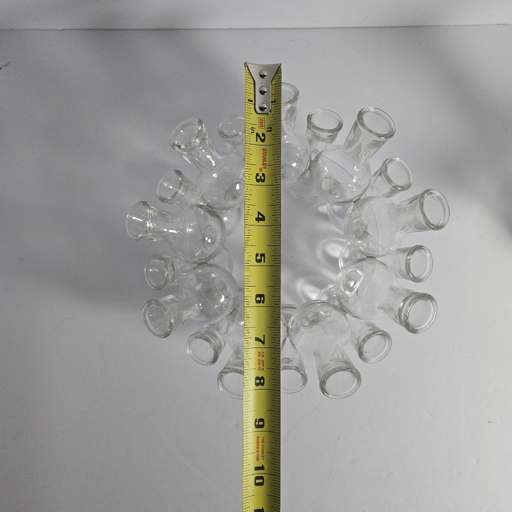 Vtg Glass Beaker Plant Propagation Station 25 Test Tube Vase Rooter Floral Set. - Picture 4 of 5